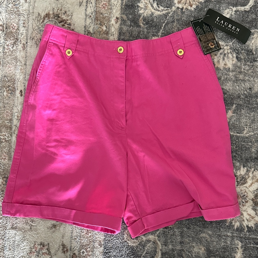 Lauren Ralph Lauren High Waist Pink Shorts